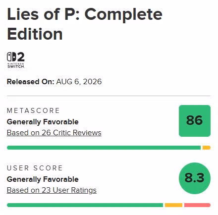 Lies of P Complete Edition reviews