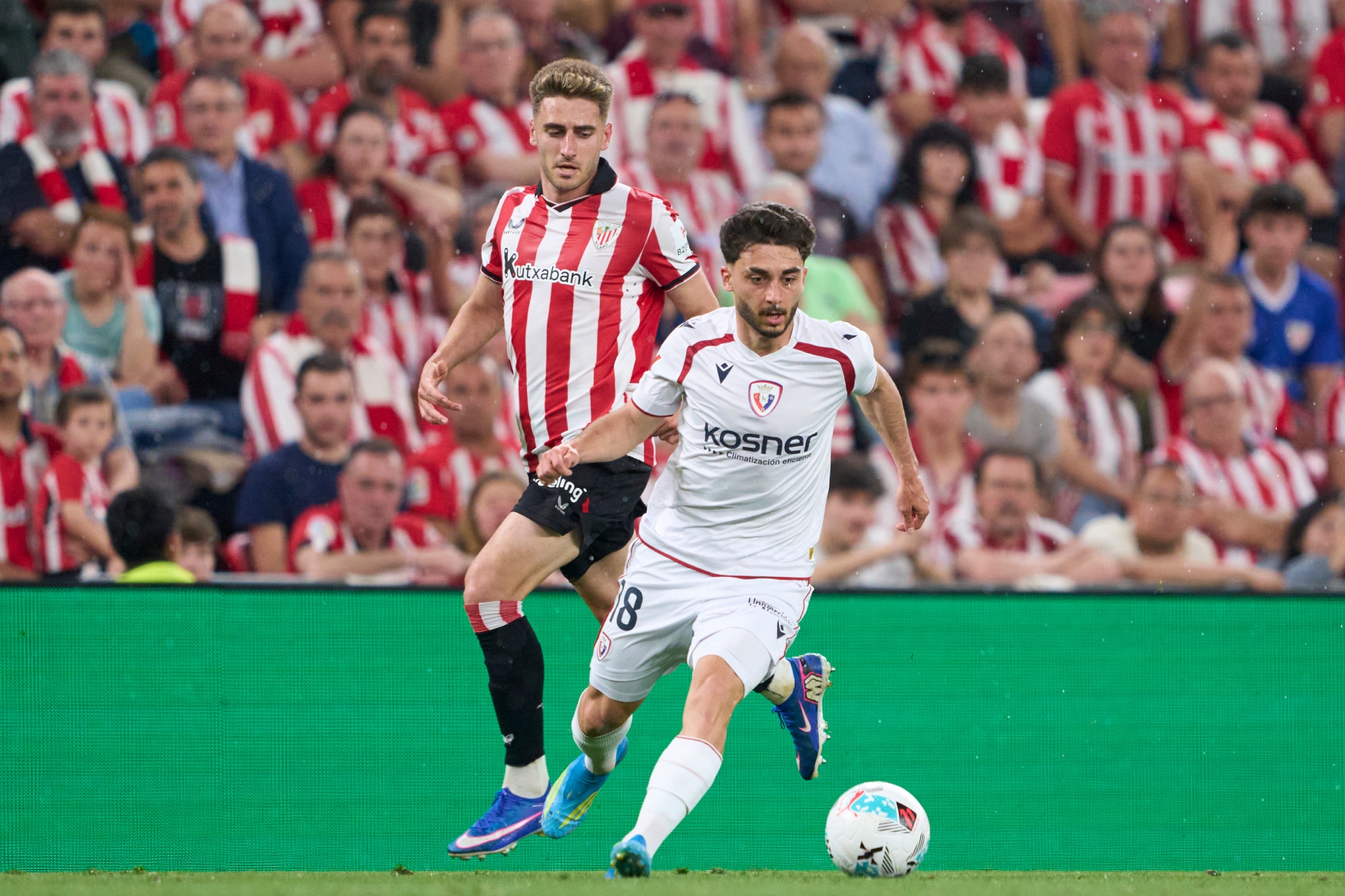 Raúl Moro, contra el Athletic Club.