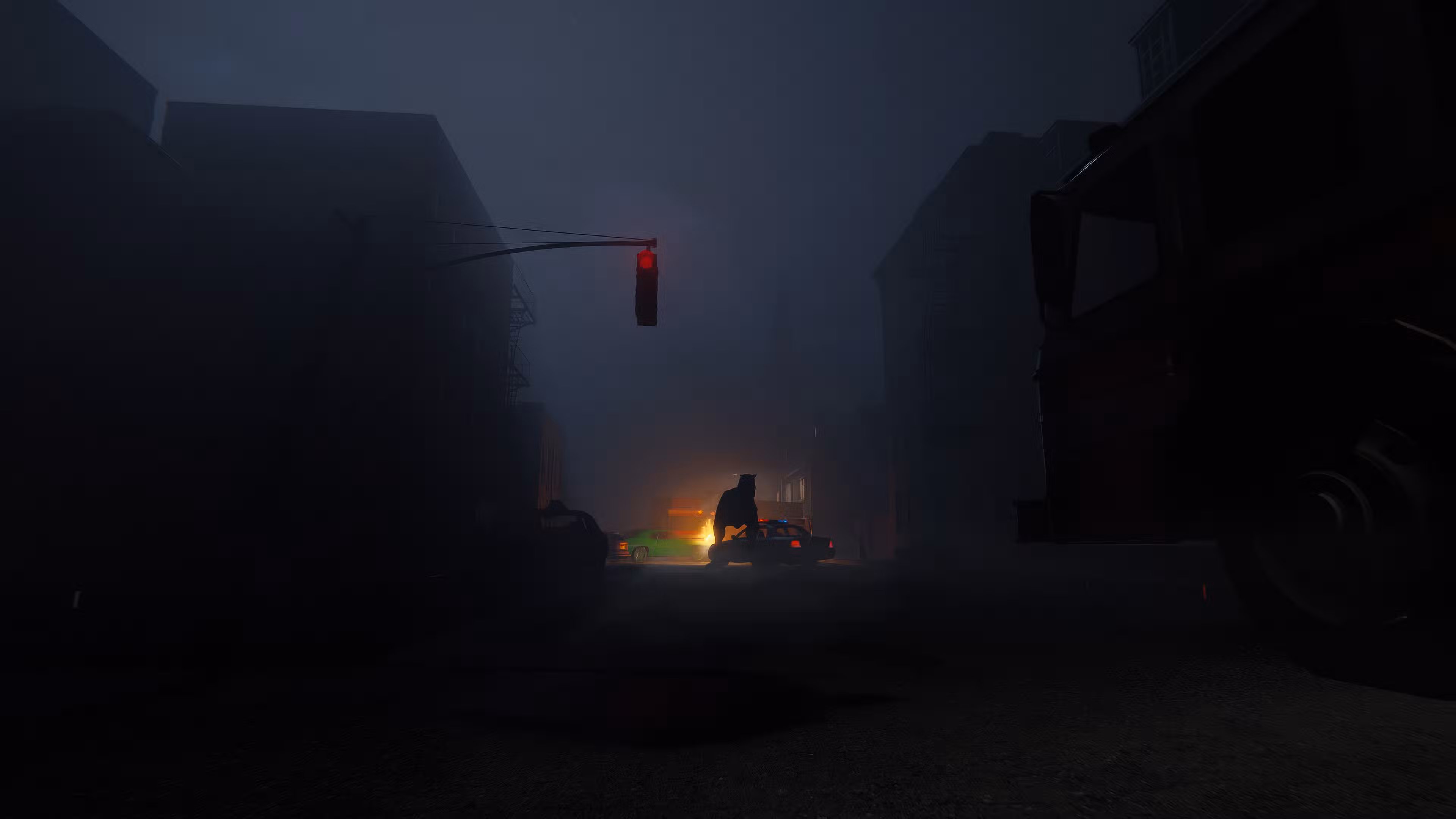 Welcome to Sunnybrook Screentshot showing dinosaur in the street