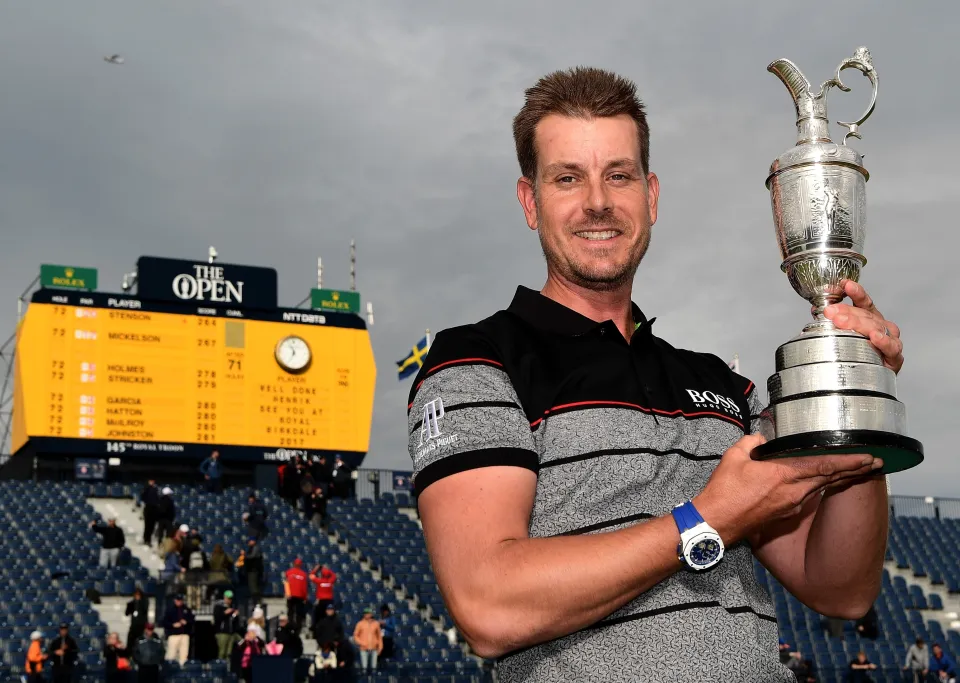 Henrik Stenson with The Open trophy