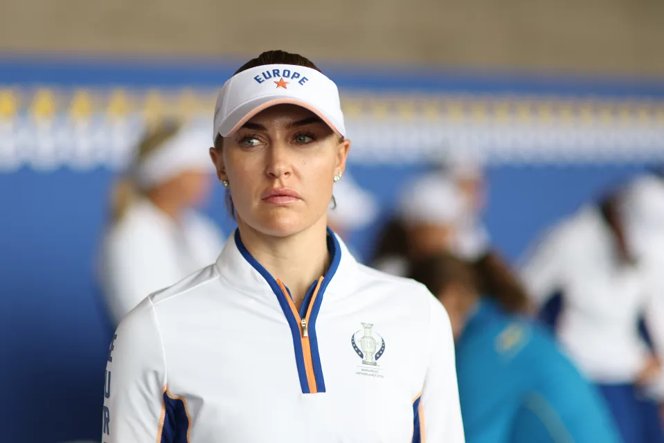 Charley Hull looks on during Solheim Cup team photos