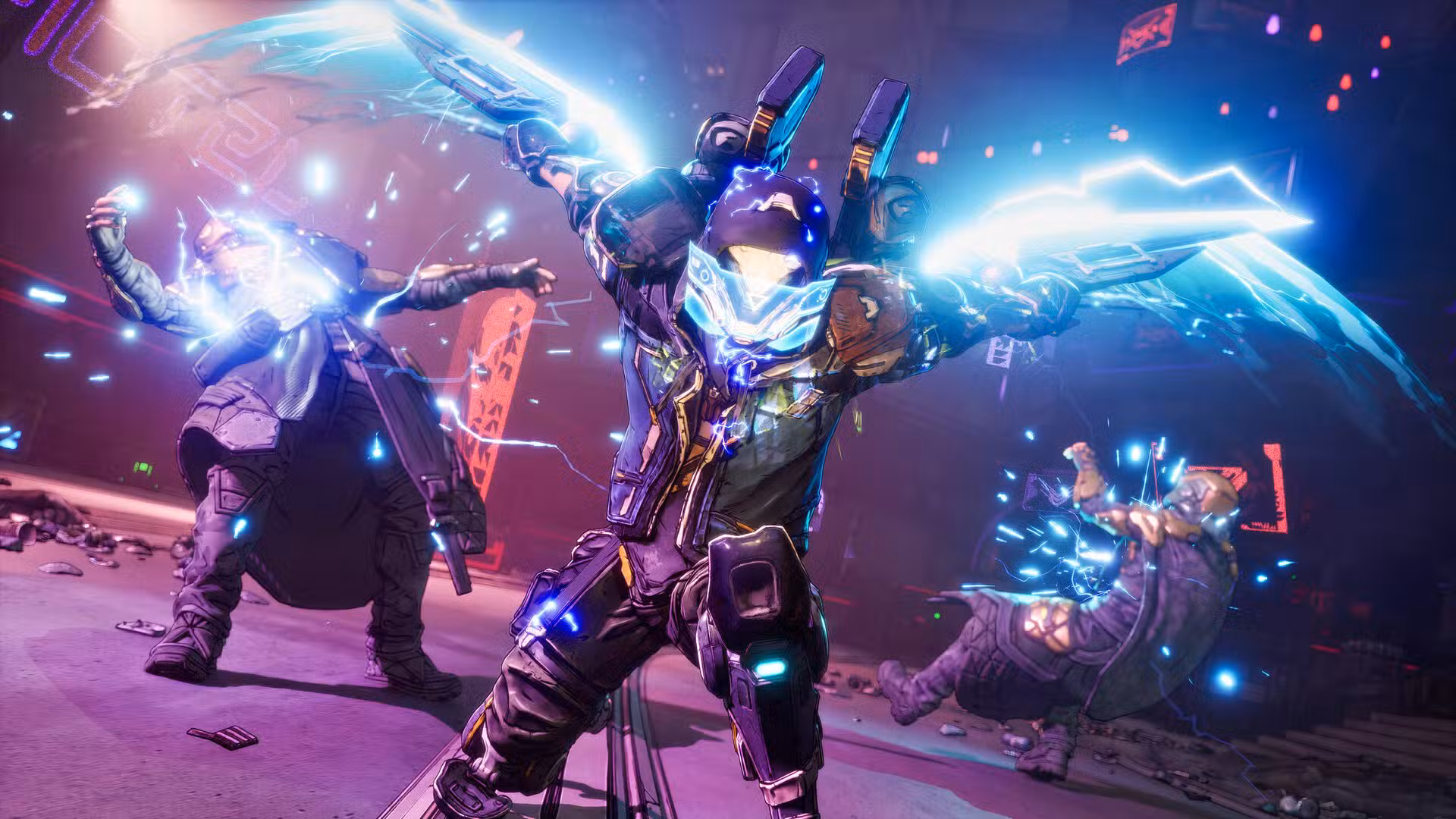 Borderlands 4 Vault Hunter Rafa activating his Electric Ultimate Melee attack