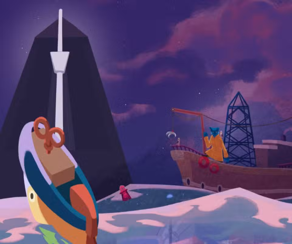 Key Art Showing A Toy-Esque Boat On The High Seas In Before Your Eyes