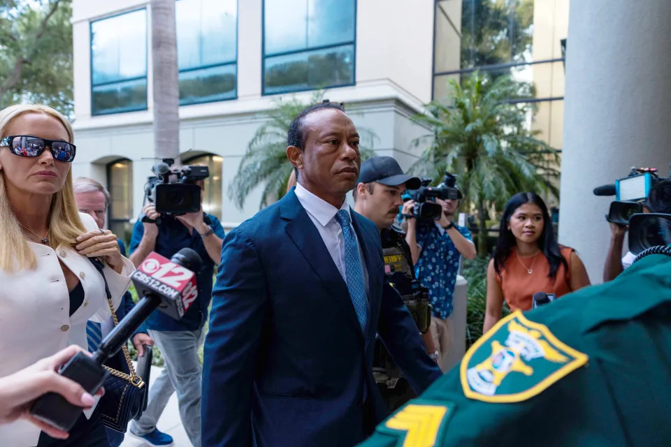 Tiger Woods attends a court hearing at Martin County Courthouse on September 2, 2026 in Stuart, Florida. Tiger Woods is expected to change his plea in the case over a DUI crash that occurred on March 27, 2026
