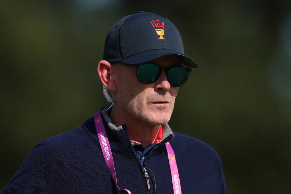 Captain Brandt Snedeker of the U.S. Team walks on the tenth hole during Saturday's Foursome matches on day three of the Presidents Cup 2026 at Medinah Country Club on September 26, 2026 in Medinah, Illinois.