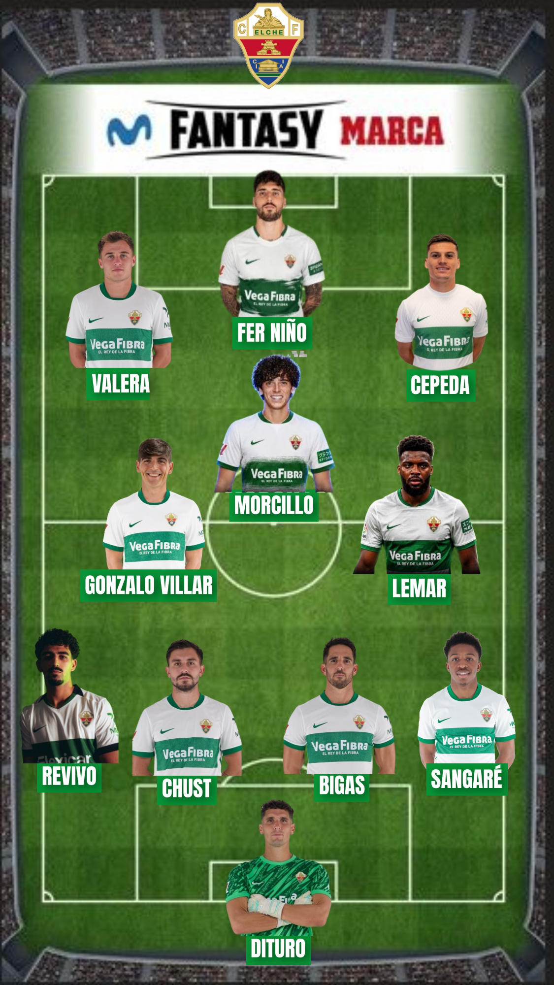 El Elche lleva 352 puntos Fantasy.