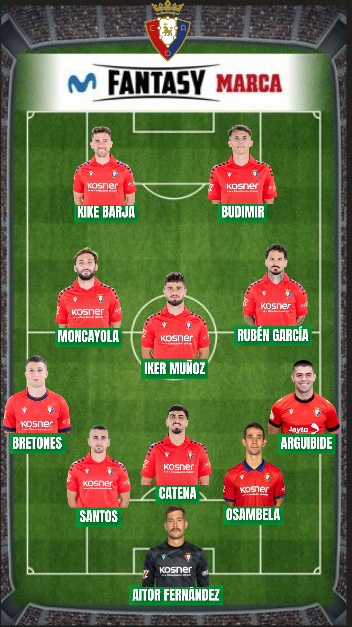 337 puntos Fantasy ha sumado Osasuna.
